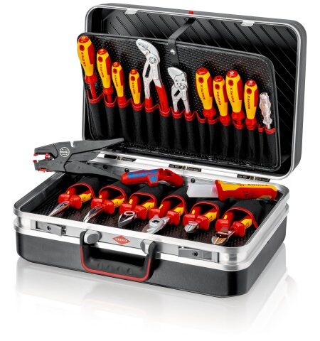 Knipex 1000V Elektromos Szerszámkészlet, 20 részes, ABS kofferben