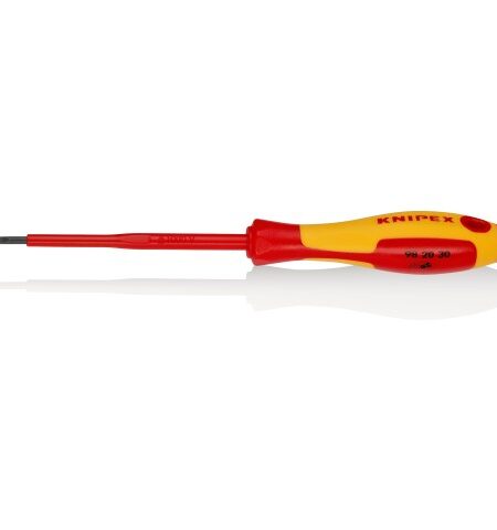 Knipex Lapos Csavarhúzó, 3,0x80 mm, 1000V VDE Szigetelt