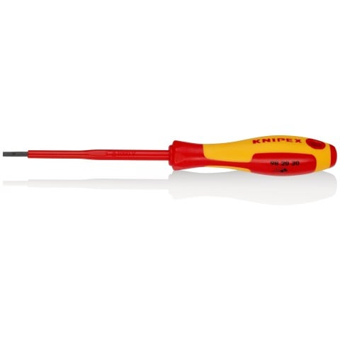 Knipex Lapos Csavarhúzó, 3,0x80 mm, 1000V VDE Szigetelt