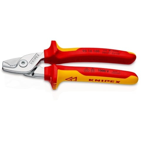 Knipex STEPCUT Kábelvágó Fogó 160mm VDE 1000V Ø 15 mm