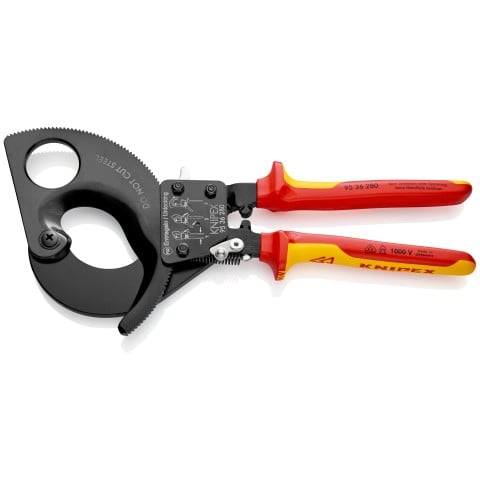 Knipex Kábelvágó Racsnis Olló 280 mm, 380 mm² / Ø 52 mm (KNIP95 36 280)