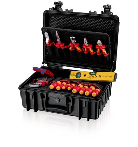 Knipex ROBUST 23 START ELECTRIC Robusztus villanyszerelő szerszámkoffer, 24 részes