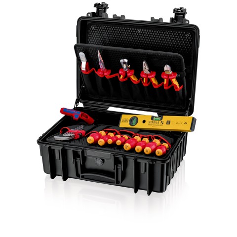 Knipex ROBUST 23 START ELECTRIC Robusztus villanyszerelő szerszámkoffer, 24 részes