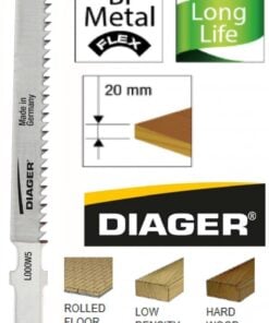 Diager szúrófűrészlap fémlemezekhez és profilokhoz, 1,2x76mm, 5 db L000M5