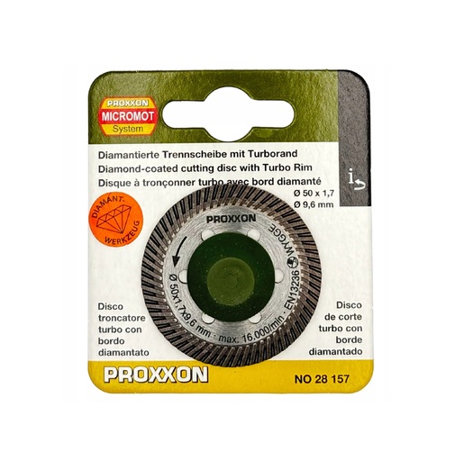Proxxon gyémánt vágótárcsa 50mm x 1,7mm Turbo (LHW, LHW/A gépekhez) PX 28157 Proxxon gyémánt vágótárcsa 50mm x 1,7mm Turbo (LHW, LHW/A gépekhez) PX 28157