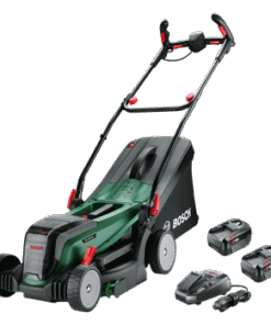 Bosch Zöld UniversalRotak 2x18V-37-550 akkus fűnyíró szett