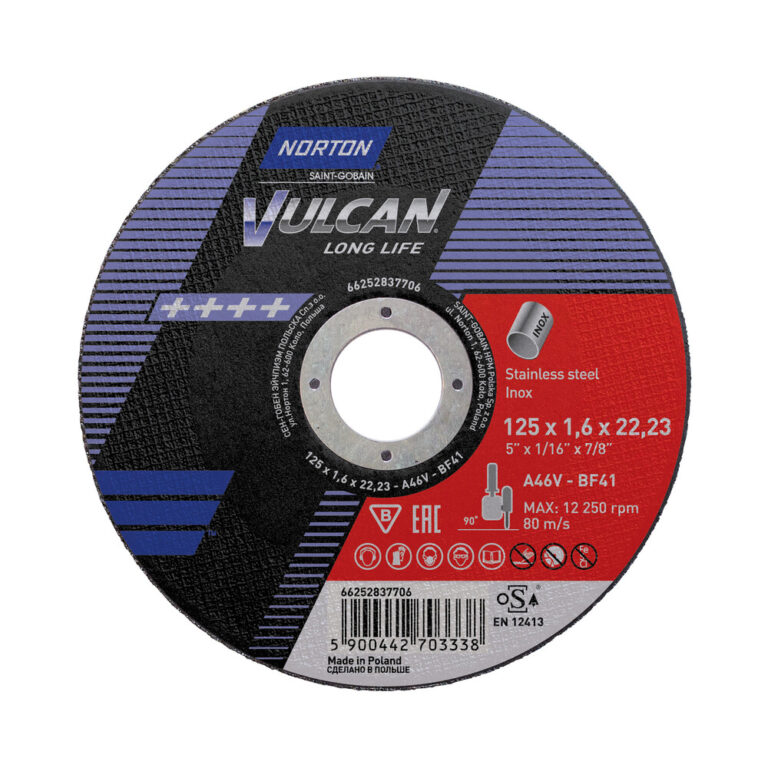 Norton VULCAN PLUS Inox Vágótárcsa 125x1,0x22,23 mm