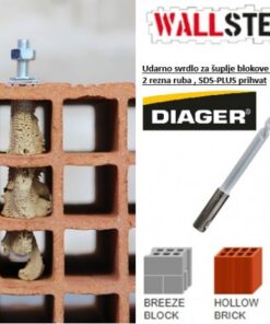 Diager SDS-PLUS Fúrószár Üreges Falazathoz 12x260mm