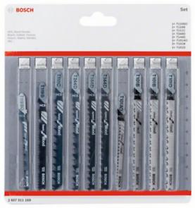 BOSCH Dekopírfűrészlap Készlet, 10 darabos, fához