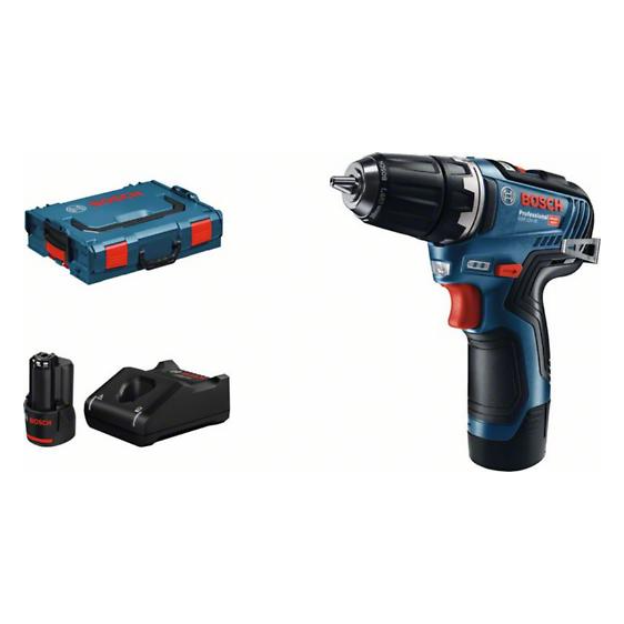 Bosch GSR 12V-35 Akkus Fúró-csavarozó Szett L-BOXX-szal, 2x 3,0 Ah Akkuval