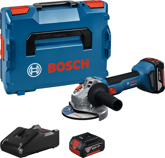 Bosch PRO GWS 18V-8 Akkus Sarokcsiszoló L-BOXX 136-tal, M14 anyával