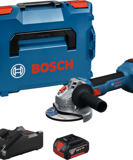Bosch PRO GWS 18V-8 Akkumulátoros sarokcsiszoló, 18V, 125mm, L-BOXX 136 anyával