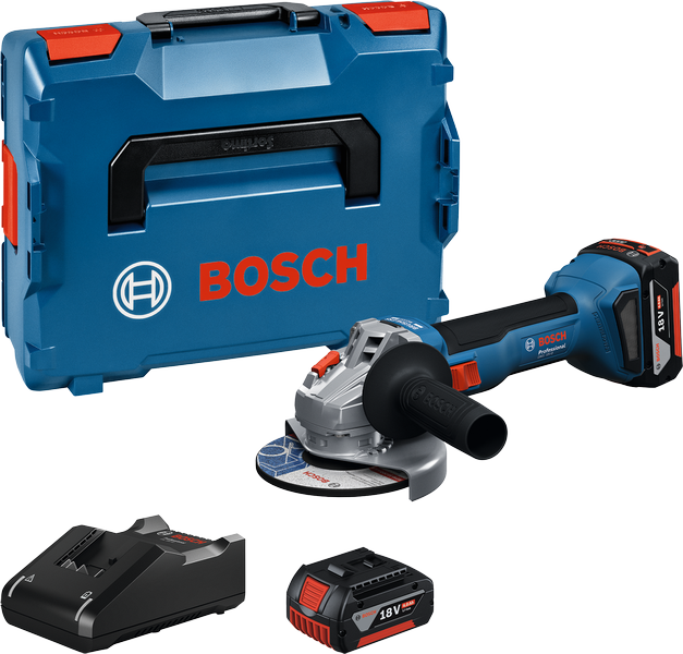 Bosch PRO GWS 18V-8 Akkumulátoros sarokcsiszoló, 18V, 125mm, L-BOXX 136 anyával
