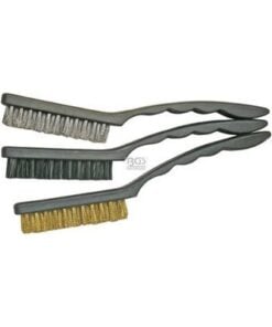 BGS Kézi kefekészlet, acél/sárgaréz/nylon, 225 mm, 3 db-os