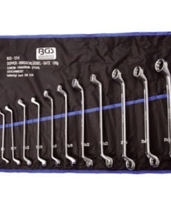 BGS Kétoldalas Hajlított Gyűrűskulcs Készlet, 6-32 mm, 12 részes