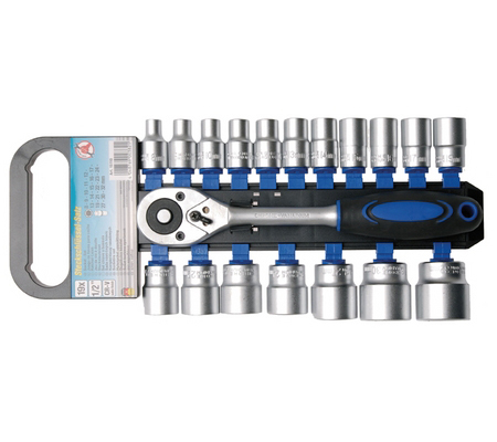 BGS Dugókulcs Készlet, 1/2", 8-32 mm, 19 részes
