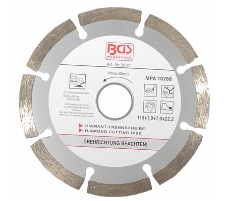 BGS Szegmentált Gyémánt Vágókorong 115mm