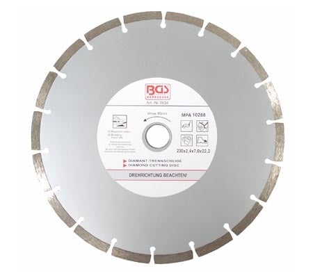 BGS Szegmentált Gyémánt Vágótárcsa 230 mm