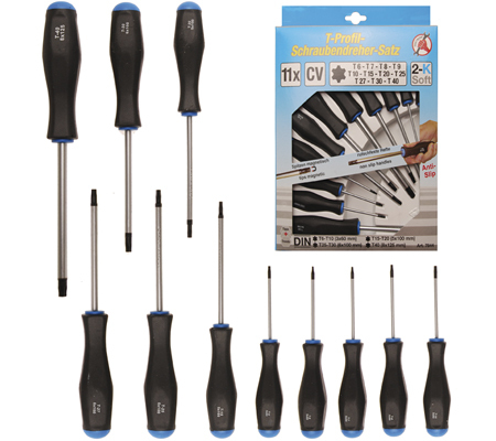 BGS Torx csavarhúzó készlet, T6-T40, 11 részes