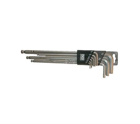 BGS Hosszú Gömbfejű Imbuszkulcs Készlet, Collos, 9 Részes (1/16"-3/8")