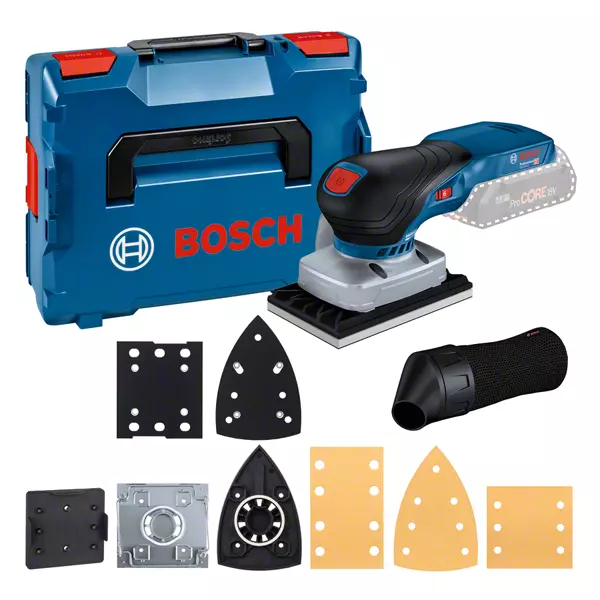 Bosch GSS 18V-13 akkus rezgőcsiszoló, SOLO, L-BOXX