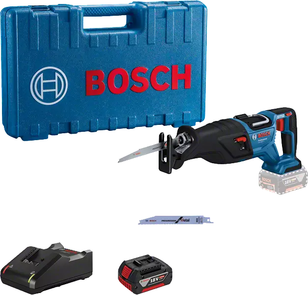 Bosch GSA 185-LI Akkus Szablyafűrész 18V 5.0Ah akkuval, fém kofferben