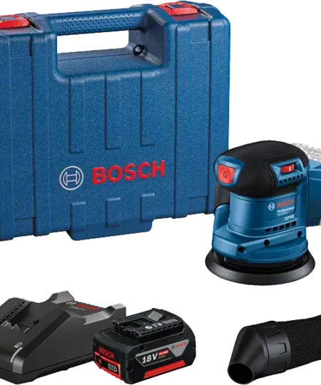 Bosch GEX 185-LI Akkus Excentercsiszoló, 18V (1x4,0 Ah akkuval, kofferben)