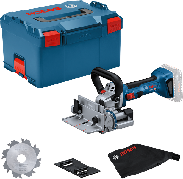 Bosch Professional GFF 18V-22 Akkus Lamellázó Marógép, 105 mm maróval, L-BOXX-ban
