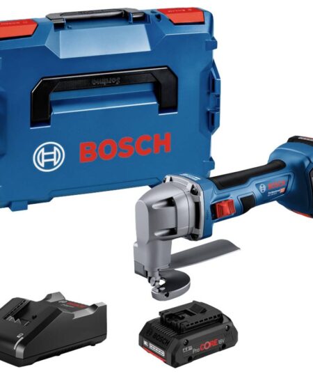 Bosch GSC 18V-16 E Akkus Lemezvágó Olló 2x ProCORE18V 4.0Ah, L-BOXX