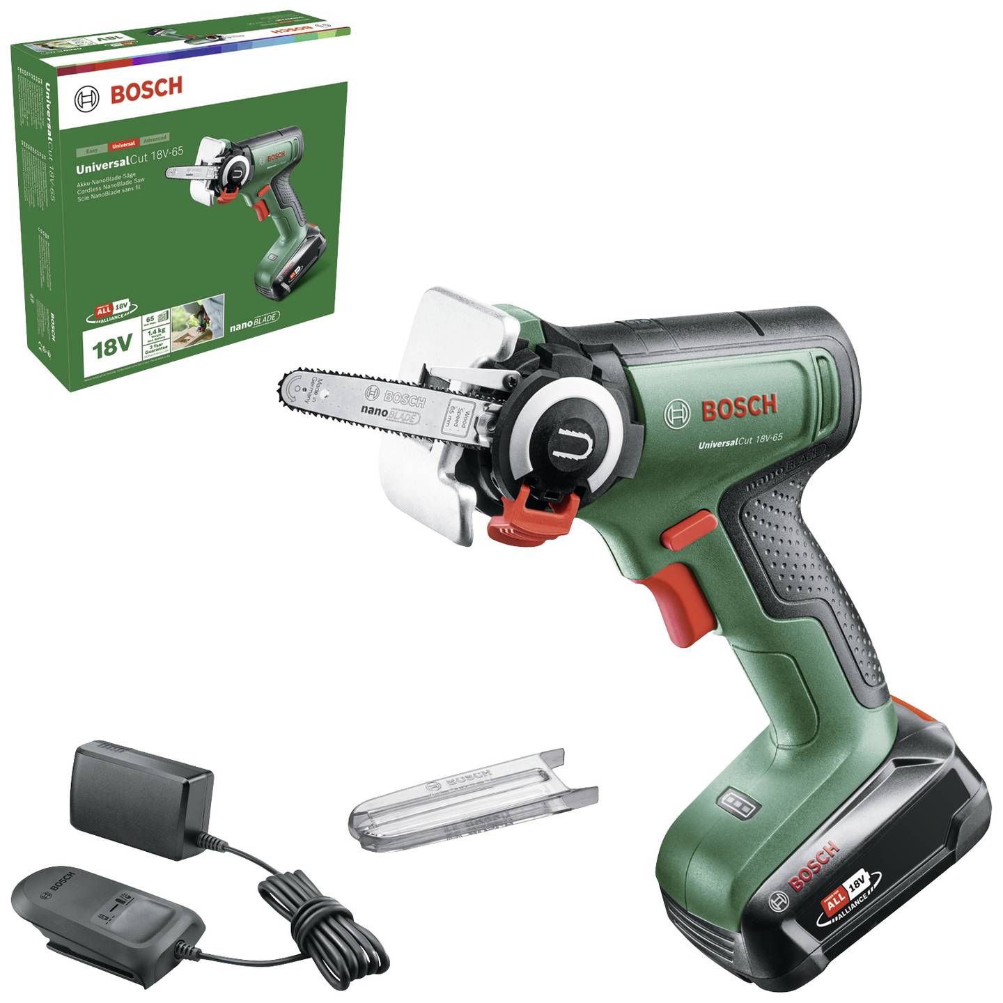 Bosch Univ.Cut 18V-65 akkus NanoBlade fűrész szett Bosch Univ.Cut 18V-65 akkus NanoBlade fűrész szett