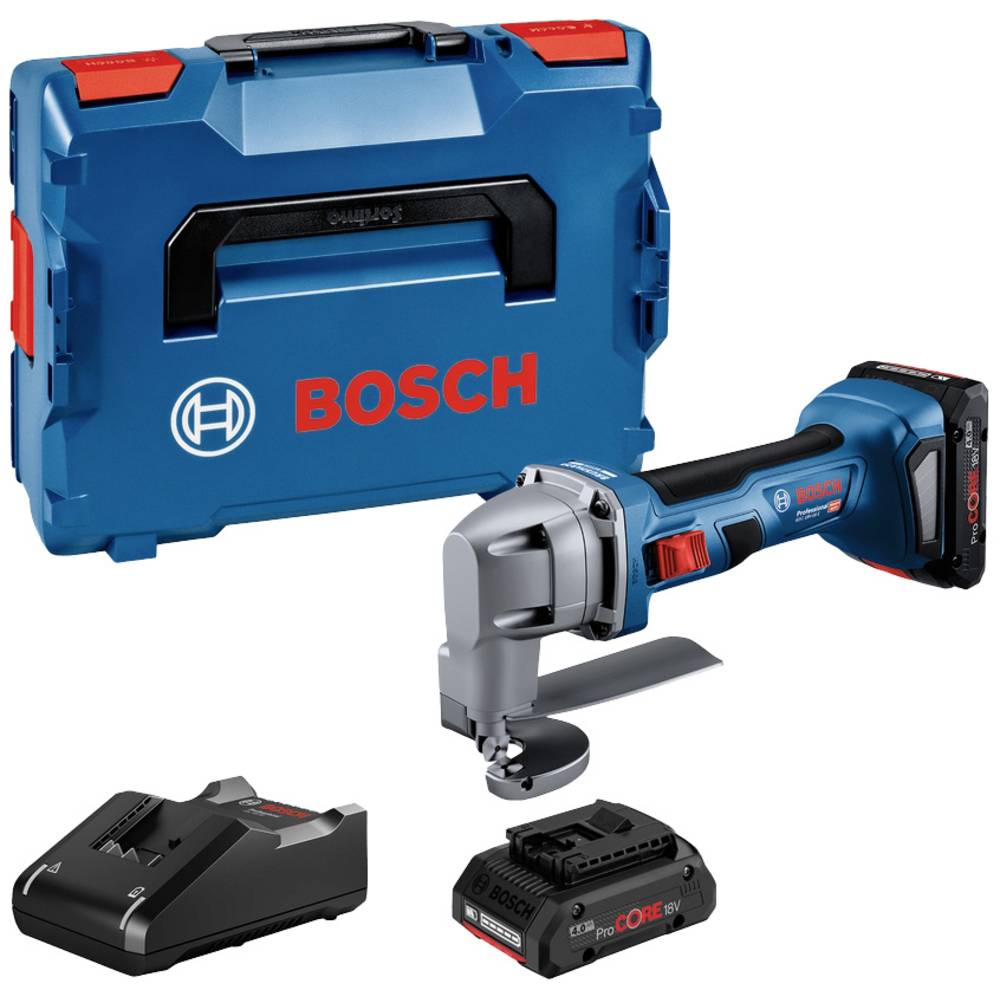 Bosch GSC 18V-16 E Akkus Lemezvágó Olló 2x ProCORE18V 4.0Ah, L-BOXX Bosch GSC 18V-16 E Akkus Lemezvágó Olló 2x ProCORE18V 4.0Ah, L-BOXX