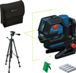 BOSCH GCL 12V-50-22 CG Kombinált Lézer 12V, Zöld Lézer, Állvánnyal