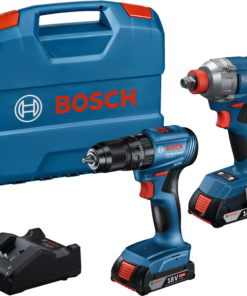 Bosch 18V Akkus Fúró-csavarozó és Ütvecsavarozó Szett (GDX 18V-285, GSB 185-LI, 2x2,0Ah)