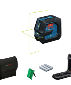 Bosch GLL 20-22 G Keresztlézer – Zöld lézer, IP65 védelem, kettős tápellátás