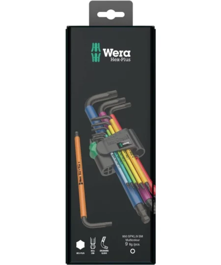 Wera 950 SPKL/9 SM N Multicolour Hex-Plus imbuszkulcs készlet, 9 részes (1.5-10 mm)