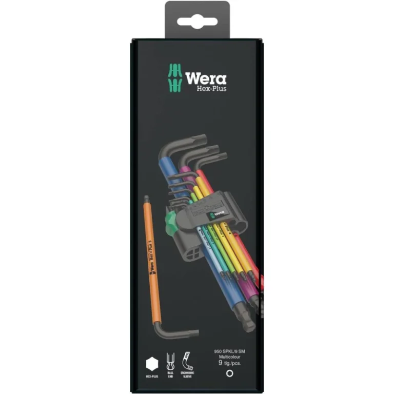 Wera 950 SPKL/9 SM N Multicolour Hex-Plus imbuszkulcs készlet, 9 részes (1.5-10 mm)