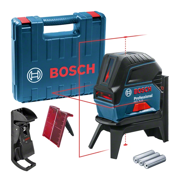 Bosch GCL2-15 keresztlézer AA elemekkel