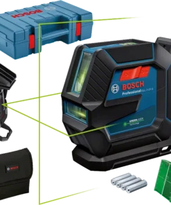 Bosch GLL 2-15 G Zöld Keresztlézer Szintező LB 10 Tartóval és Állvánnyal, Kofferben