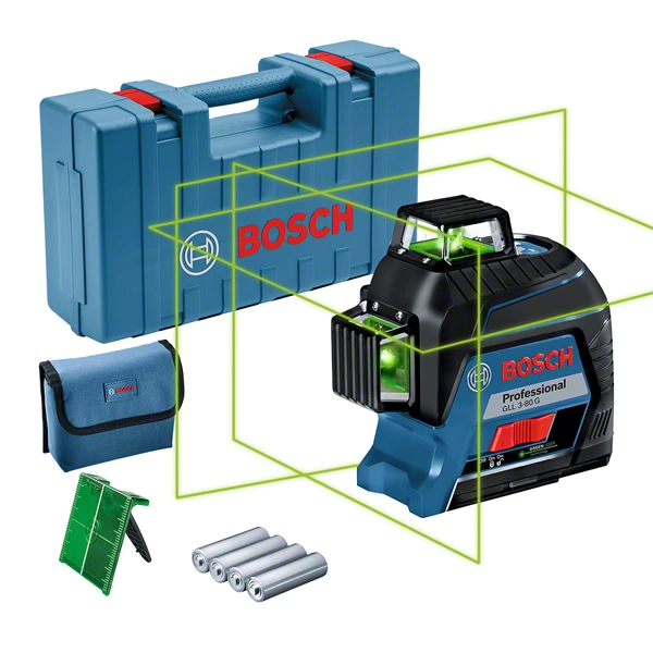 Bosch GLL 3-80 G Professional 3x360° Zöld Lézeres Szintező Bosch GLL 3-80 G Professional 3x360° Zöld Lézeres Szintező