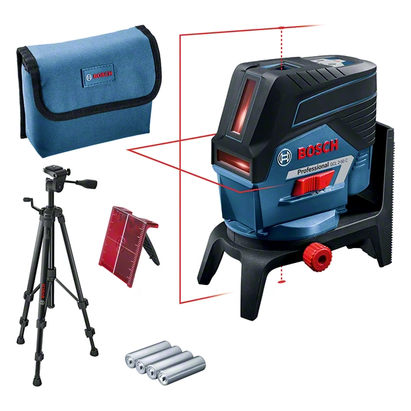 Bosch GCL 2-50C kombinált lézer RM2 tartóval és BT150 állvánnyal