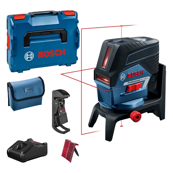 Bosch GCL 2-50 C kombinált keresztlézer szett RM2 tartóval és L-Boxx-szal