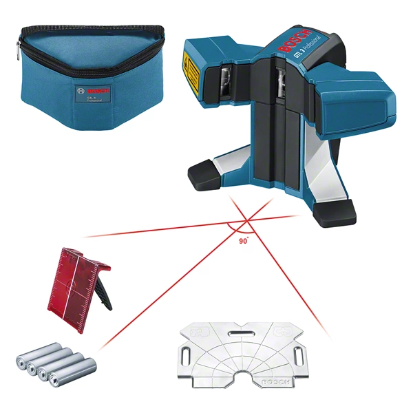 BOSCH GTL 3 Keresztvonalas Lézeres Szintező, AA Elemes