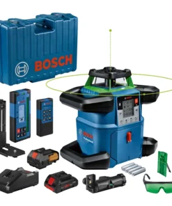 Bosch Professional GRL 650 CHVG Rotációs Lézer, Zöld Lézer, Kettős Áramforrás