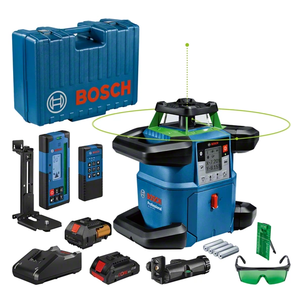 Bosch Professional GRL 650 CHVG Rotációs Lézer, Zöld Lézer, Kettős Áramforrás Bosch Professional GRL 650 CHVG Rotációs Lézer, Zöld Lézer, Kettős Áramforrás