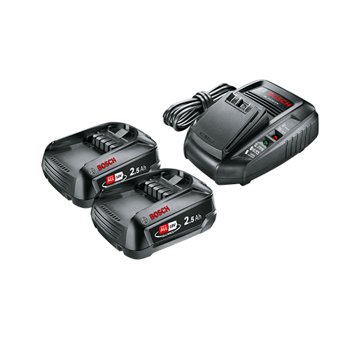 Bosch 18V Akkumulátor Indítószett – 2x 2,5 Ah PBA Akku + AL 1830 CV Töltő
