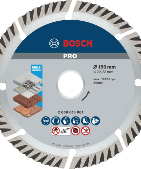 Bosch Gyémánt vágótárcsa PRO Multi Material, 125 x 22,23 mm