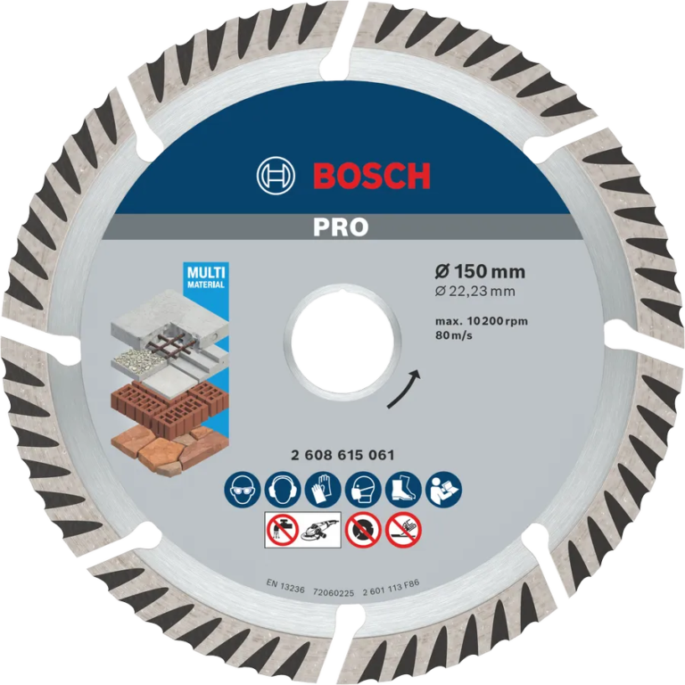 Bosch Gyémánt vágótárcsa PRO Multi Material, 125 x 22,23 mm