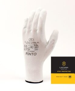 Lacuna PINTO PU bevonatos munkavédelmi kesztyű, fehér