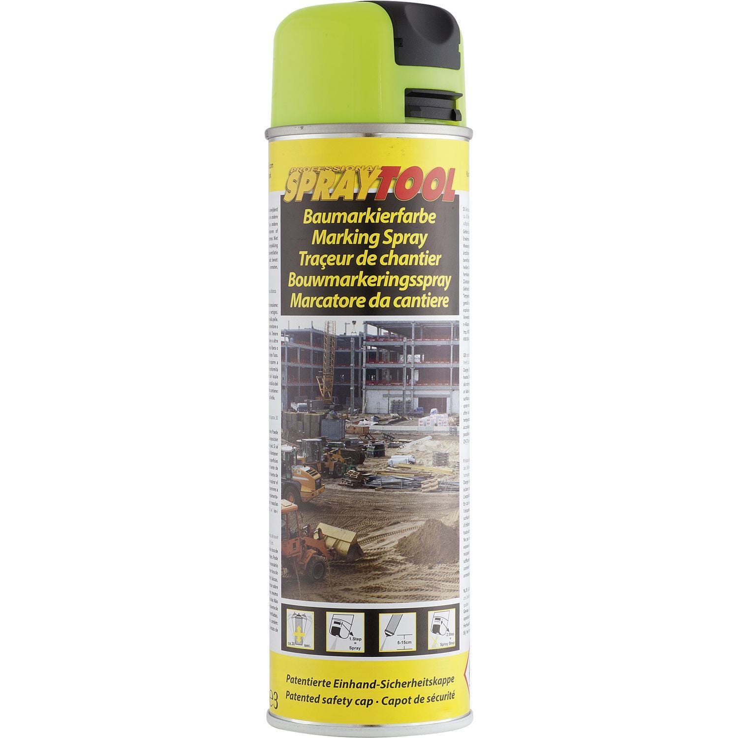 Jelölőfesték Spray, Neon Sárga, 500 ml