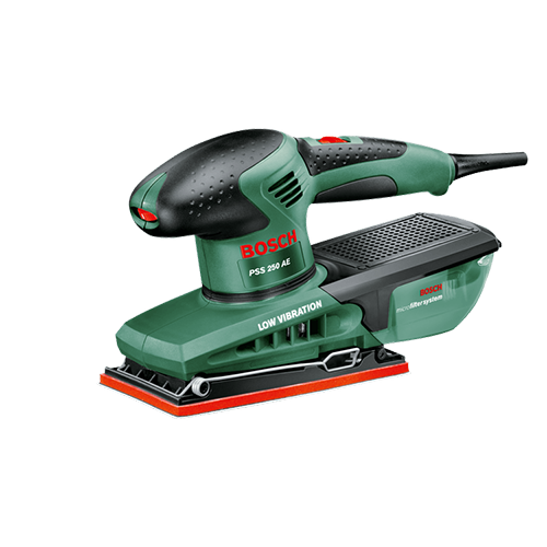 Bosch PSS 250 AE rezgőcsiszoló 25 csiszolólappal